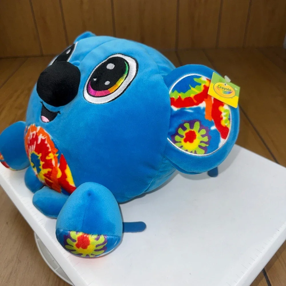 Crayola Tie Dye Koala Blue Plush Stuffed‎ Animal Toy 2022 82-0724-0-001 NWT